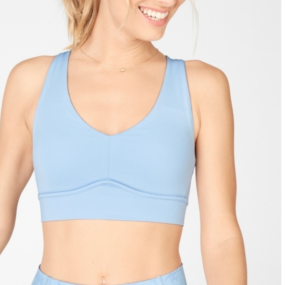 FABLETICS VINTAGE BLUE ALL DAY EVERY DAY ADJUSTABLE BRA - NWT